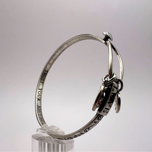Brighton Power of Pink Ribbon Breast Cancer Gratitude Bangle Bracelet - Picture 1 of 16